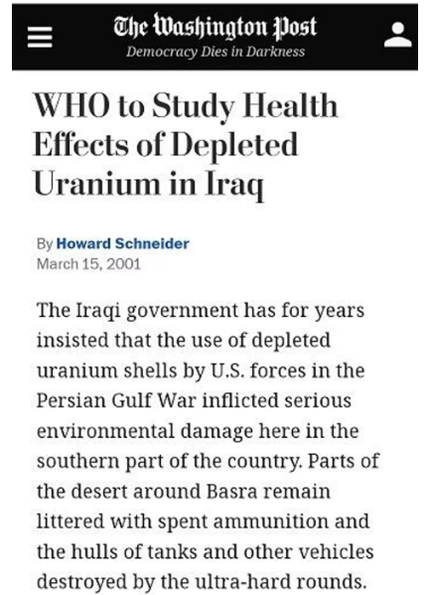 WaPo article on the effects of depleted uranium shells - Sputnik International, 1920, 07.09.2023