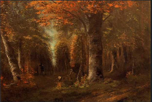 “The Forest in Autumn” (1841) by Gustave Courbet