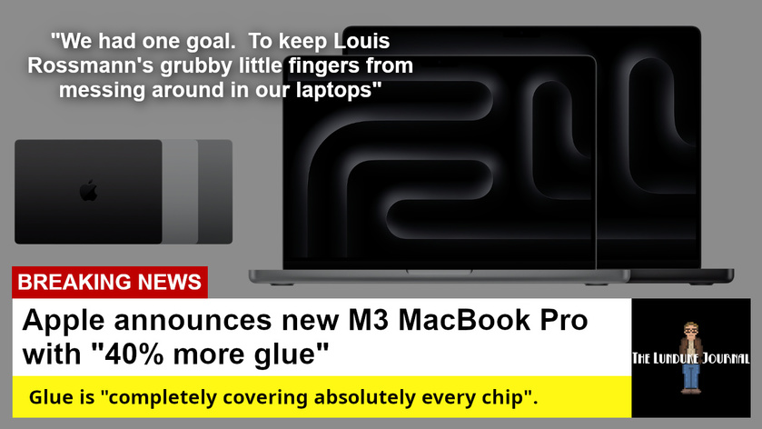 Apple announces new M3 MacBook Pro with '40% more glue'
