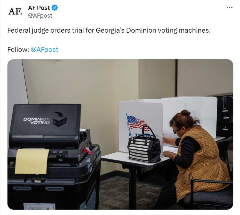 Georgia Judge Finds Sufficient Evidence of “Cybersecurity Deficiencies” in Voting Machines