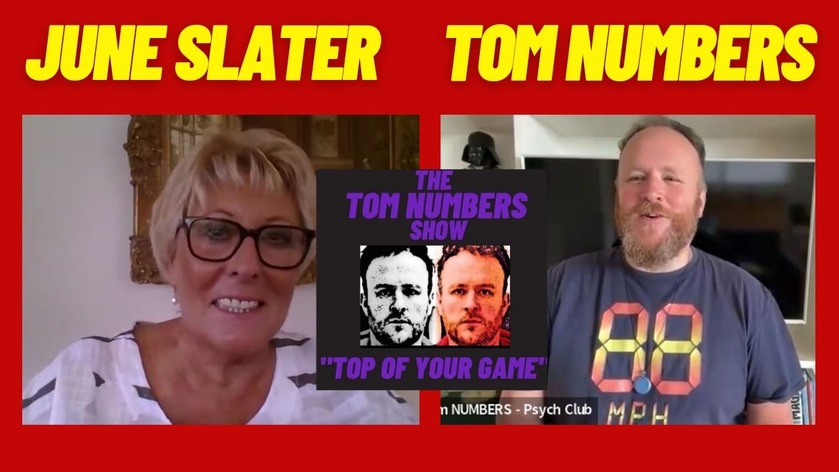 JUNE SLATER 🇬🇧 on THE TOM NUMBERS SHOW 😉👍🏼⏰