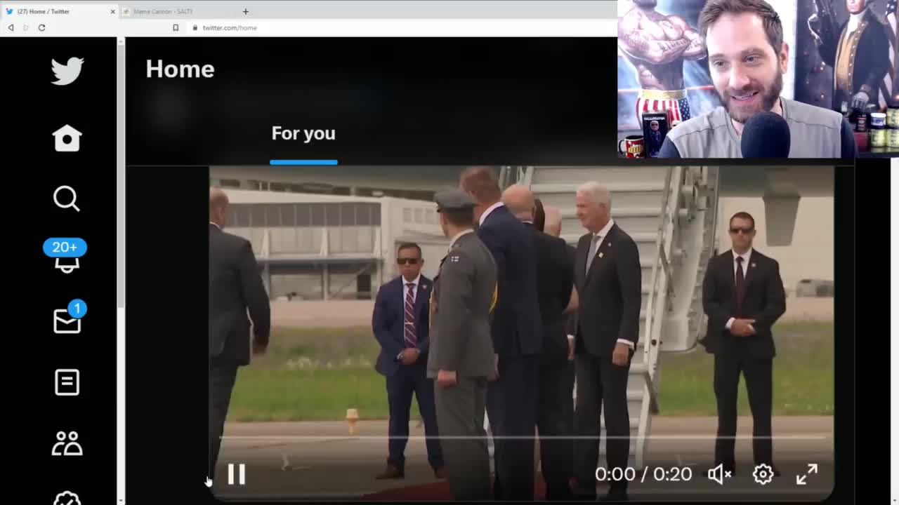 Biden Continues to Struggle With Stairs