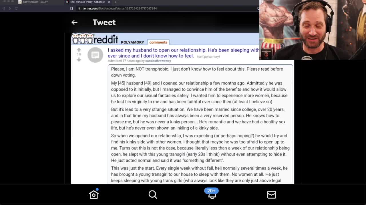 Reddit Woman Upset Husband is Banging Troons In Their Open Relationship