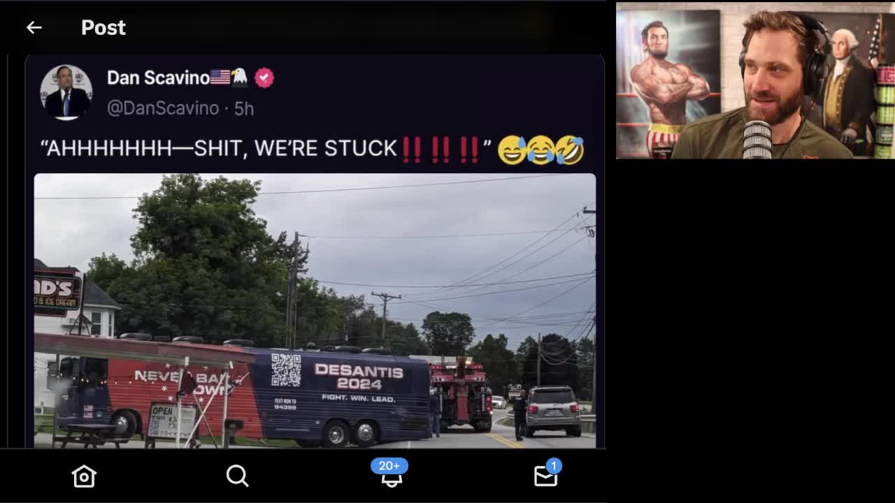 Ron DeSantis Election Bus Breaks Down